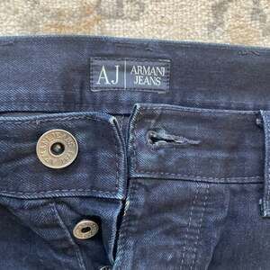 Vintage Armani Jeans Blue Linen Pants Size 30 / 32
